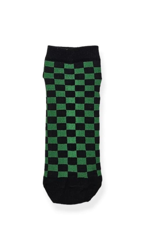 Soquete Cuadraditos Verdes y Negros - CNT