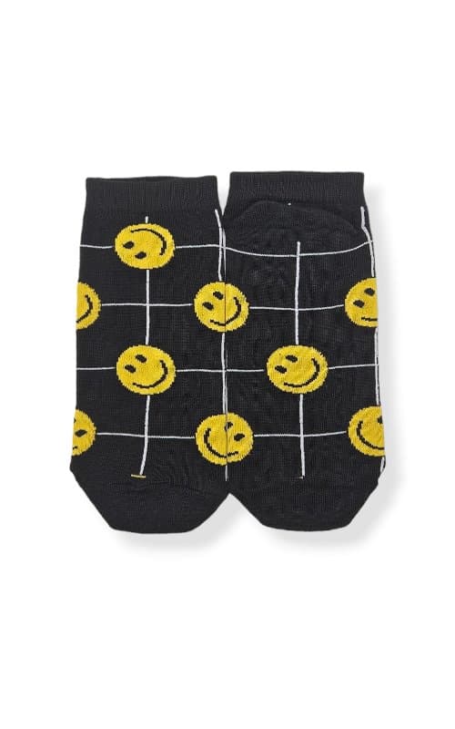 Soquete Caritas Felices Cuadriculada Base Negra - CSK