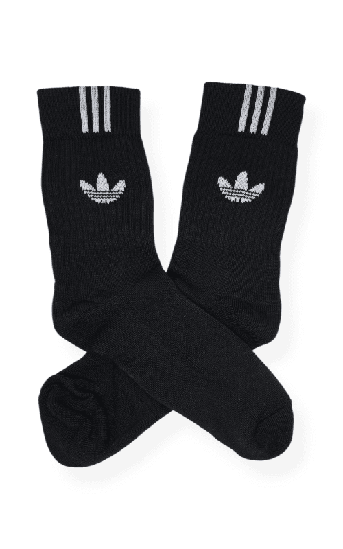 Deportiva Media Caña Premium Toalla Adidas Vertical New Base Negra - CSK
