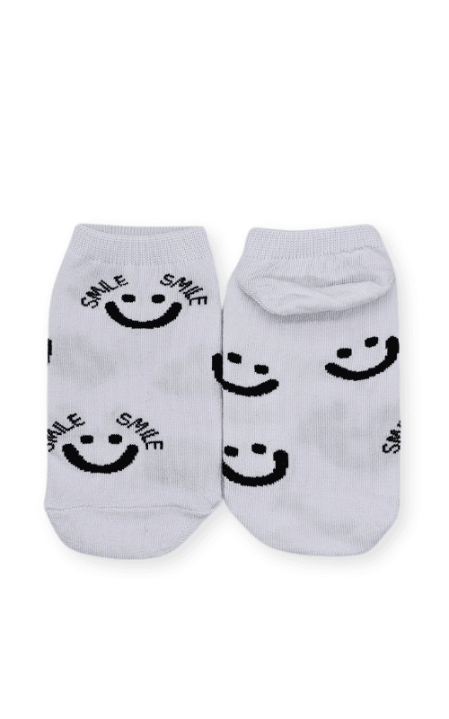 Soquete Smile Base Blanca Detalle Negro - CSK