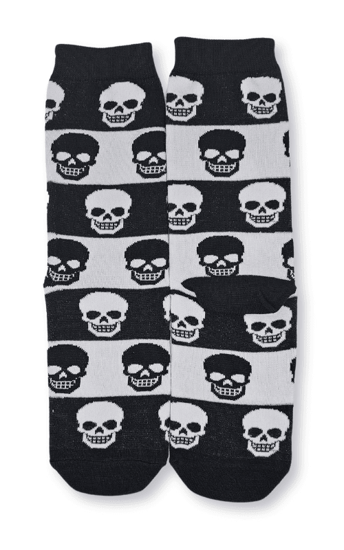 Media Caña Edicion Limitada Calaveras Blanco Negro- CSK