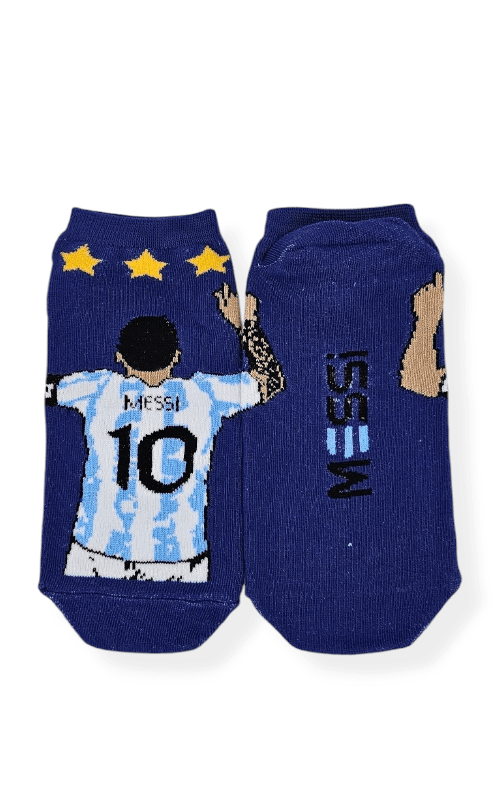 Soquete Messi 3 Estrellas Base Azul - CSK