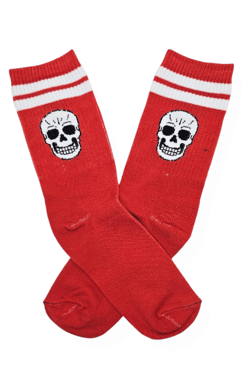 Media Caña Edicion Limitada Calavera Base Roja 2 Lineas - CSK