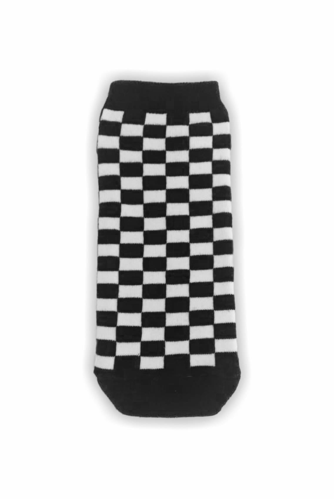 Soquete Cuadraditos Blanco y Negro - CNT